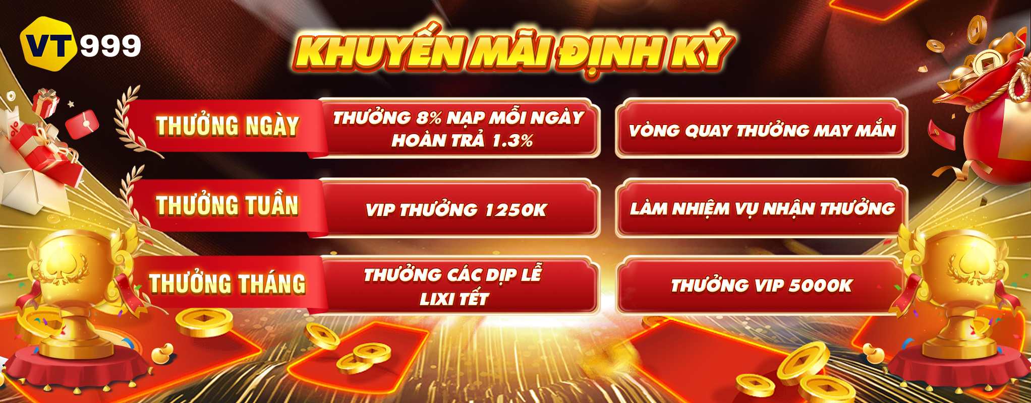 khuyến mãi định kỳ tại nhà cái vt999